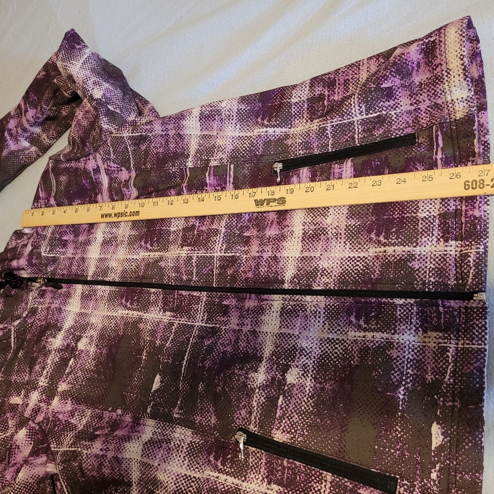 XERSION Performancewear Womens Purple Print Softshell Long Sleeve Jacket Size Xl - Picture 6 of 8